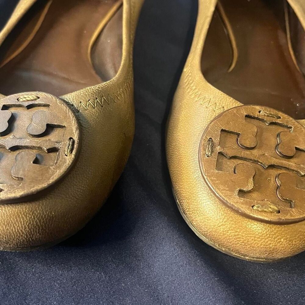 Tory Burch Gold Flats - Picture 2 of 6